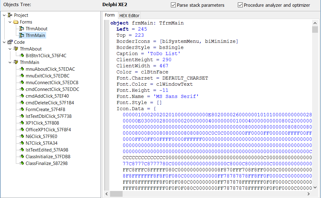 DotFix NiceProtect - Delphi before obfuscation