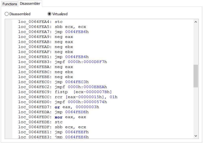 DotFix NiceProtect virtualized code