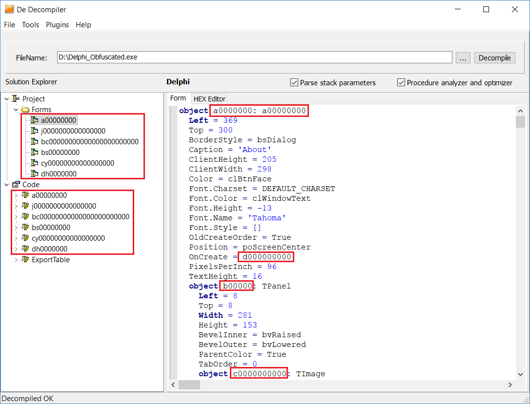 DotFix NiceProtect based on the Delphi code decompilation engine