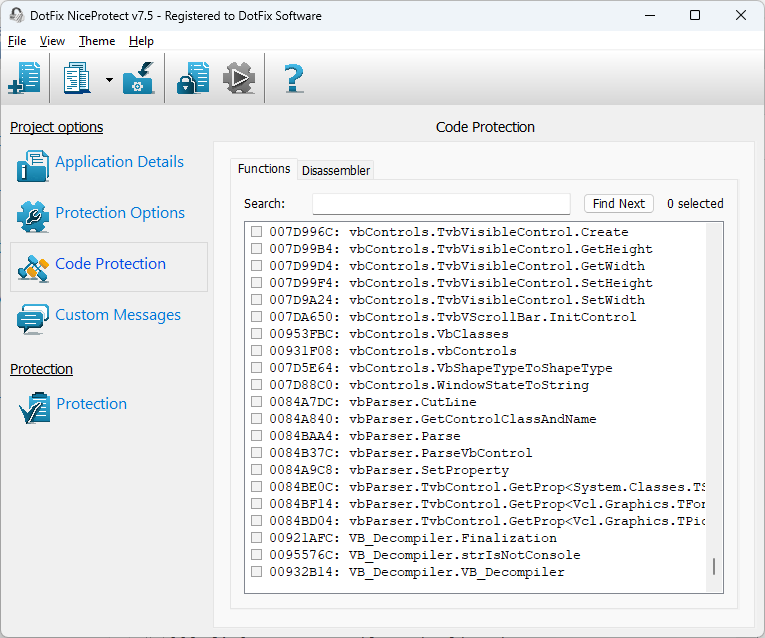 DotFix NiceProtect protection using the MAP file