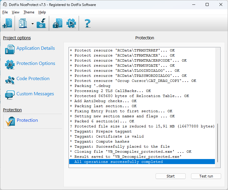 DotFix NiceProtect protection reports