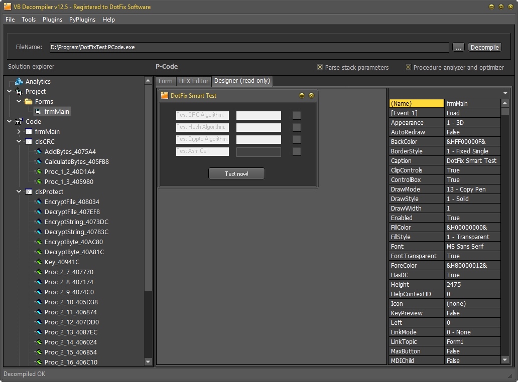 Decompiling Forms in VB Decompiler