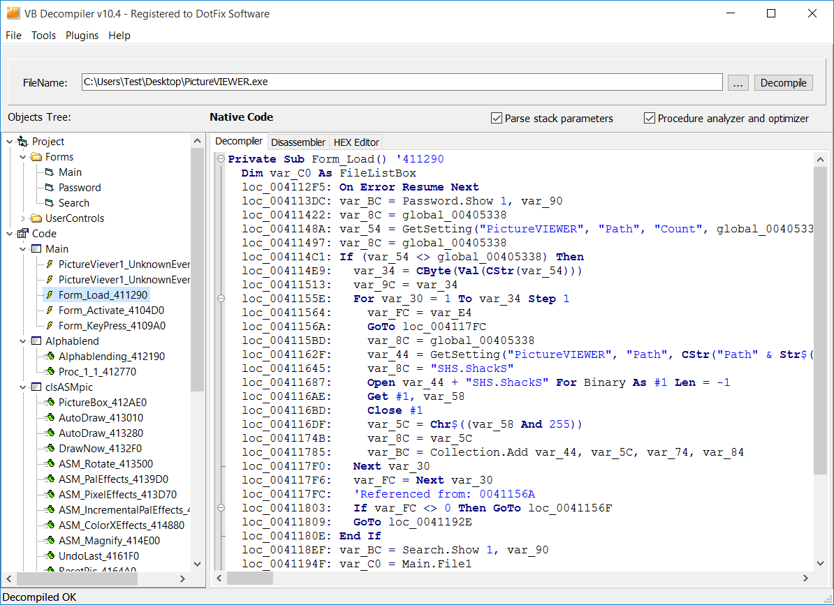 VB Decompiler