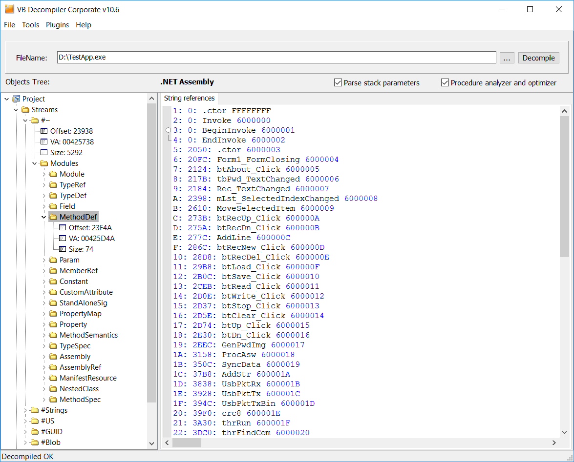 VB Decompiler significantly improved .NET decompiler