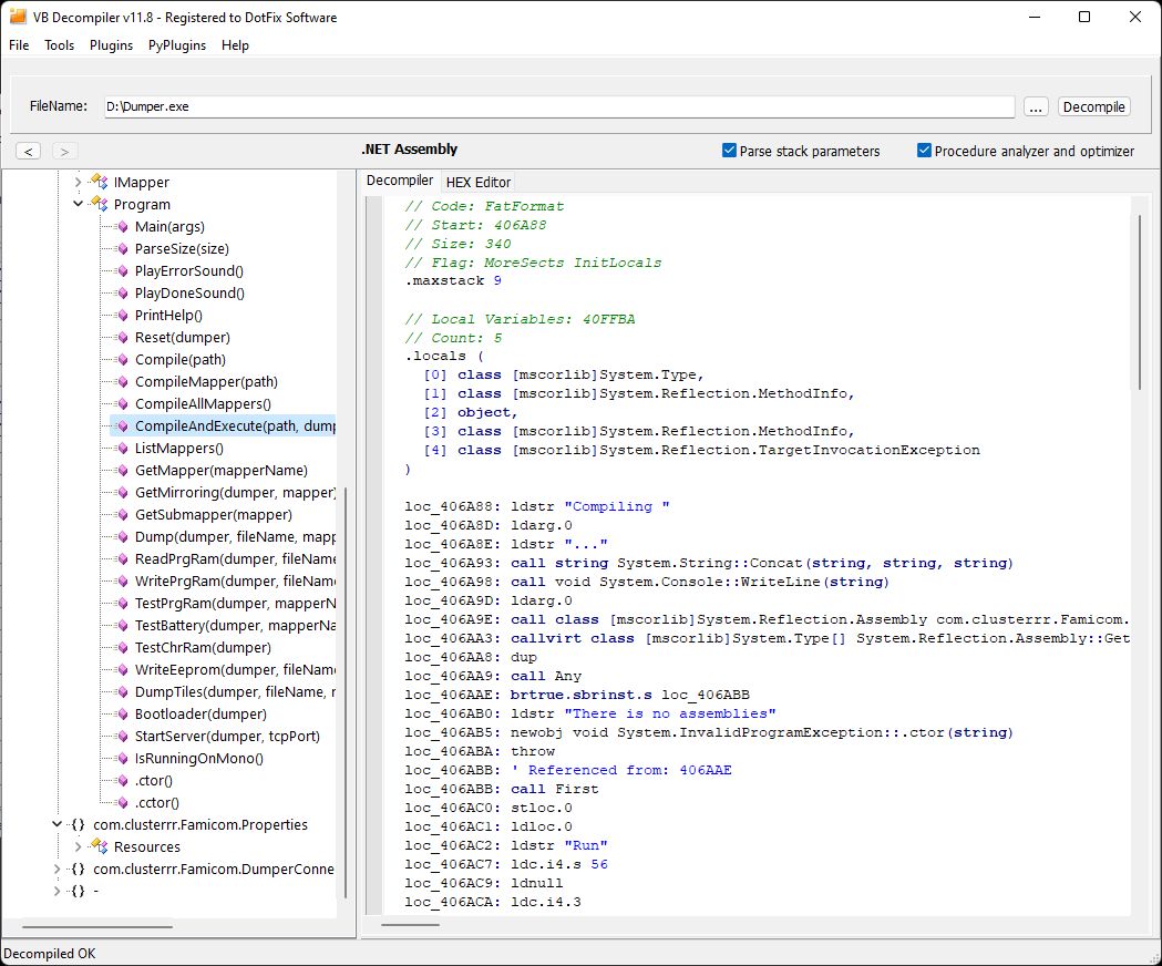 VB Decompiler highest compatibility for .NET