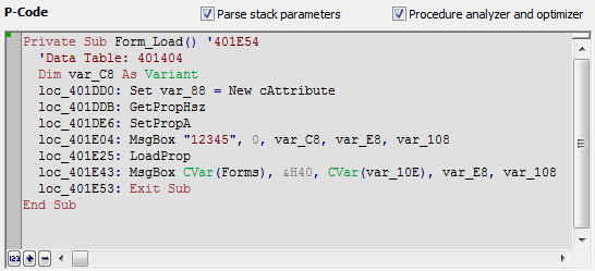 VB Decompiler 8.4 classes