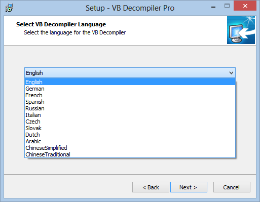 VB Decompiler - Automatic selection of the user interface language